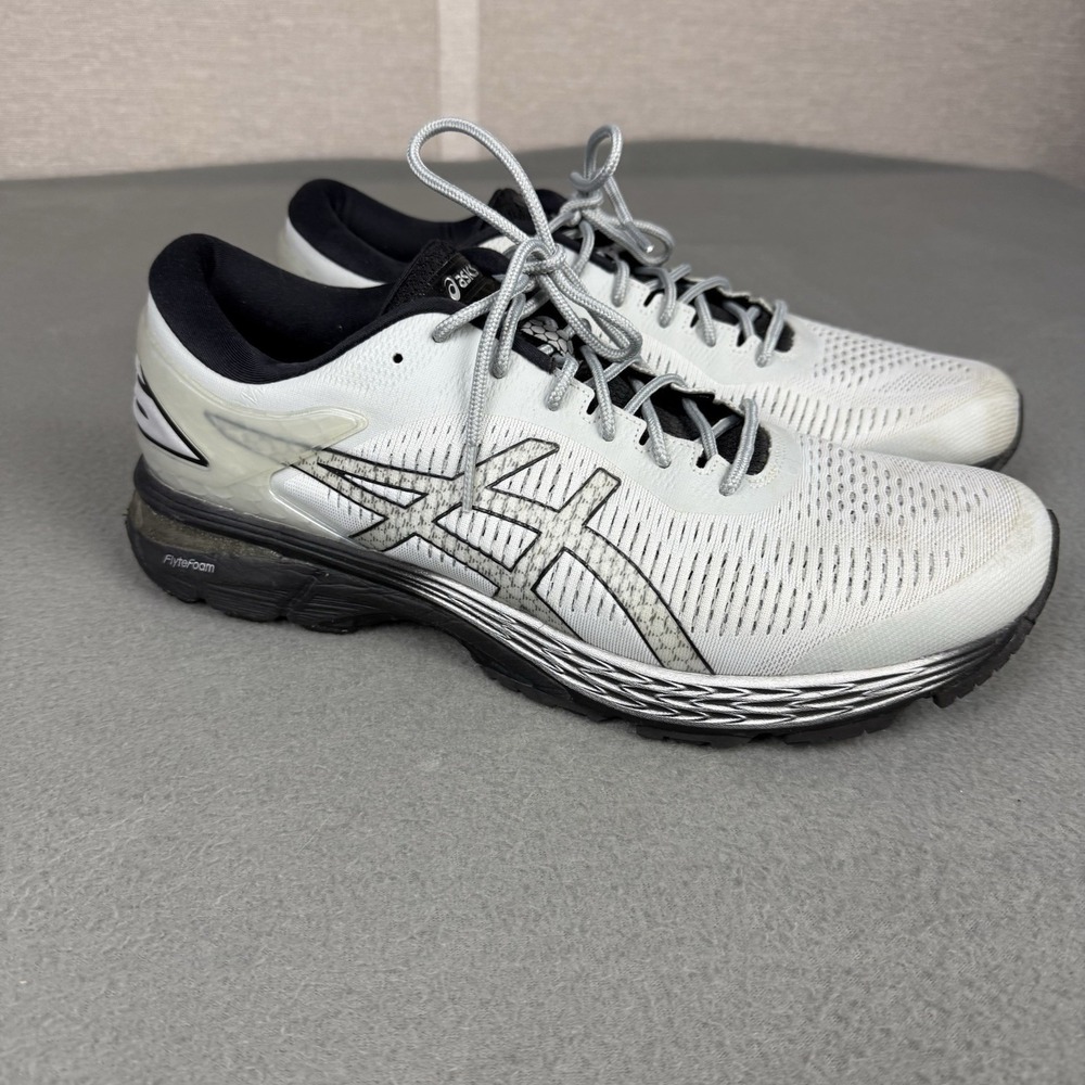 Asics Gel-Kayano 25 Mens Size 13 Running Shoes Gray Black Flyte Foam